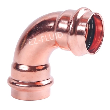 Ez-Fluid 1/2 P x P COPPER PRESS 90 Degrees ELBOW EZPE067